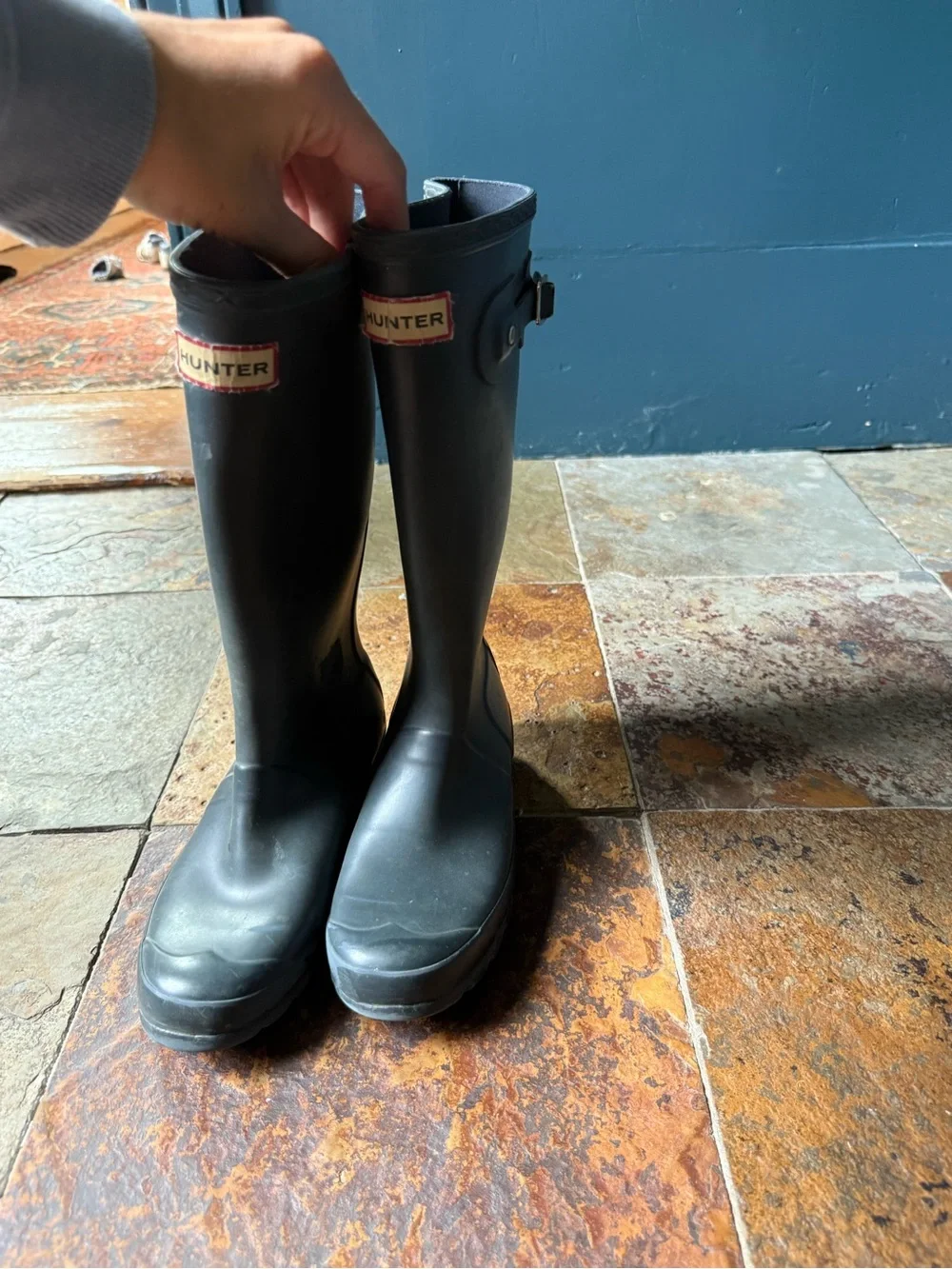 Hunter Girl’s Navy Tall Rain Boots